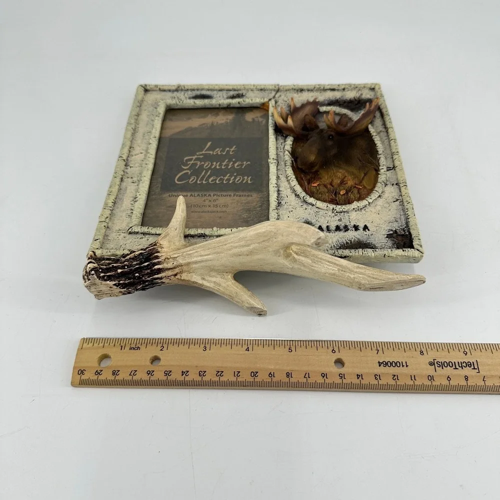 Alaska Last Frontier Collection Moose Antler 4x6 Picture Frame Rustic Decor